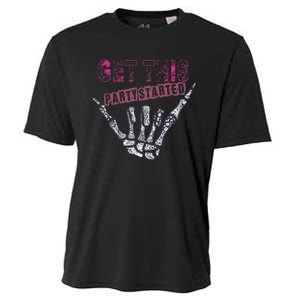 I Get This Party Started Skeleton Cooling Performance Crew T-Shirt