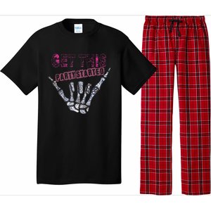 I Get This Party Started Skeleton Pajama Set