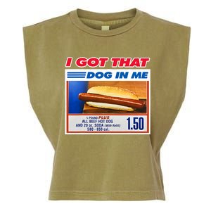 I Got That Dog In Me Funny Hotdog Meme Viral Quote Garment-Dyed Women's Muscle Tee