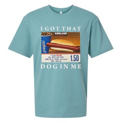 I Got That Hot Dog In Me Funny Keep 150 Dank Meme Costco Hot Dog Sueded Cloud Jersey T-Shirt