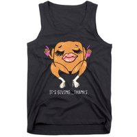 It’S Giving Thanks Turkey Funny Thanksgiving Meme Tank Top