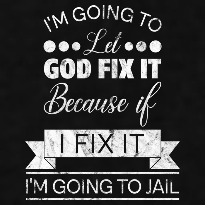 I'm Going To Let God Fix It Because If I Fix It Ladies PosiCharge Tri-Blend Wicking Tank