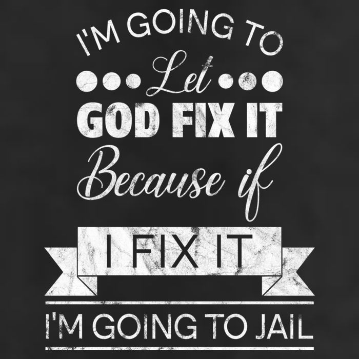I'm Going To Let God Fix It Because If I Fix It Crop Fleece Hoodie