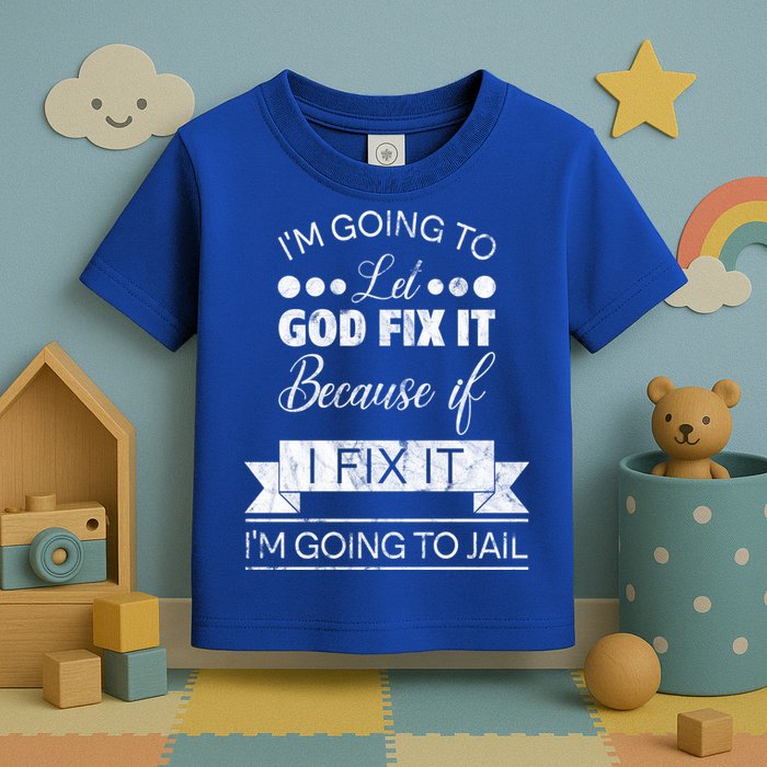 I'm Going To Let God Fix It Because If I Fix It Toddler T-Shirt
