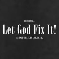I'm Going To Let God Fix It If I Fix It I'm Going To Jail  Crop Fleece Hoodie