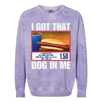 I Got That Dog In Me Funny Hotdogs Combo Mom Dad Colorblast Crewneck Sweatshirt