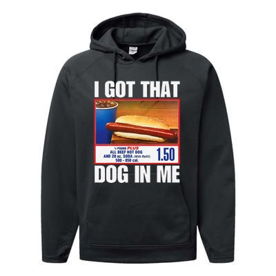 I Got That Dog In Me Funny Hotdogs Combo Mom Dad Performance Fleece Hoodie