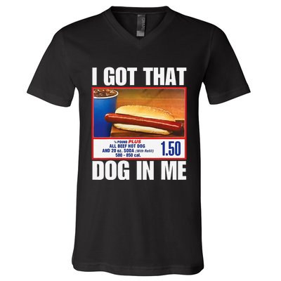 I Got That Dog In Me Funny Hotdogs Combo Mom Dad V-Neck T-Shirt