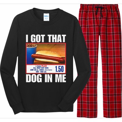 I Got That Dog In Me Funny Hotdogs Combo Mom Dad Long Sleeve Pajama Set