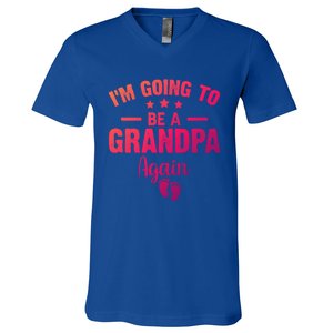 Im Going To Be A Grandpa Again Promoted To Grandpa Again Cute Gift V-Neck T-Shirt