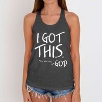 I Got This. Stop Worrying. God Jesus Christian Faith Women's Knotted Racerback Tank