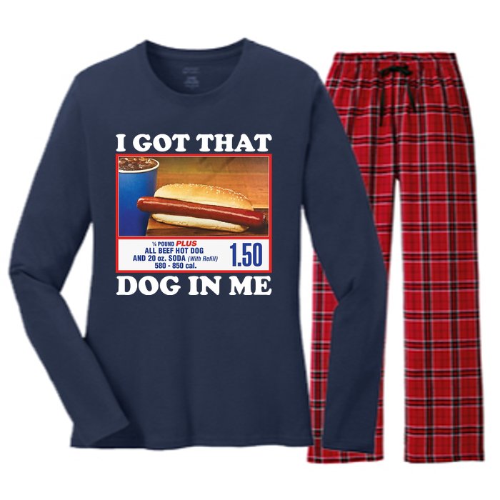 I Got That Dog In Me Costco Women's Long Sleeve Flannel Pajama Set 