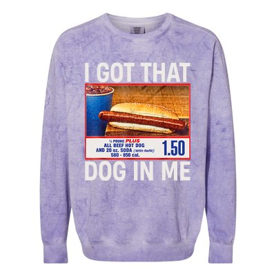 I Got That Dog In Me Funny Hotdogs Combo 4th Of July Dad Mom Colorblast Crewneck Sweatshirt