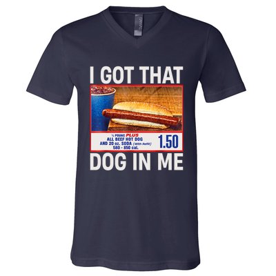 I Got That Dog In Me Funny Hotdogs Combo 4th Of July Dad Mom V-Neck T-Shirt