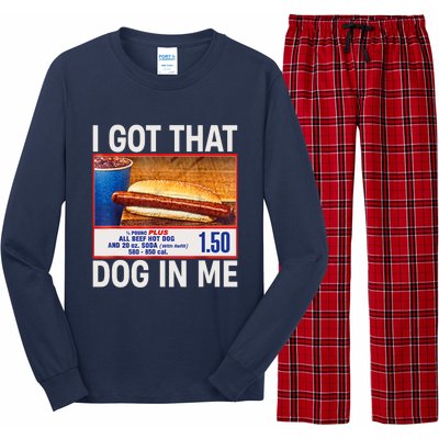 I Got That Dog In Me Funny Hotdogs Combo 4th Of July Dad Mom Long Sleeve Pajama Set