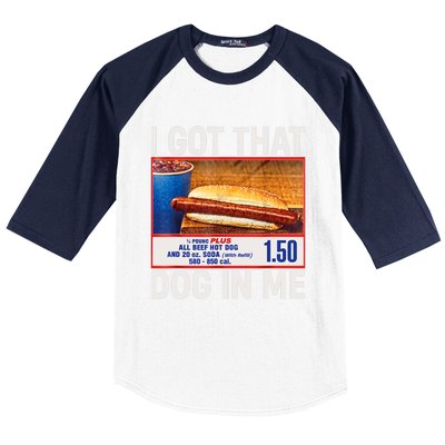 I Got That Dog In Me Funny Hotdogs Combo 4th Of July Dad Mom Baseball Sleeve Shirt