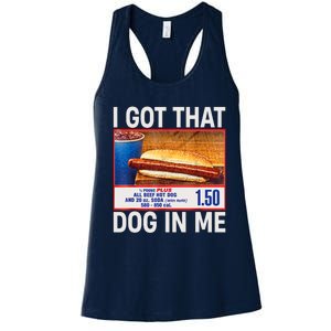 I Got That Dog In Me Funny Hotdogs Combo 4th Of July Dad Mom Women's Racerback Tank