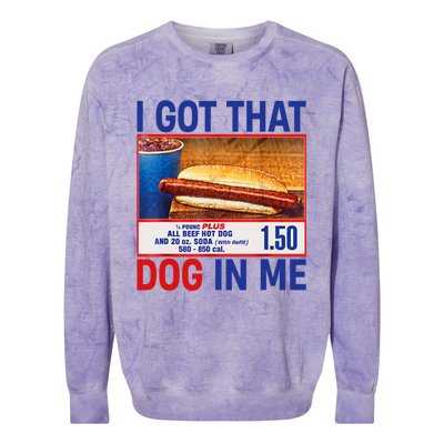 I Got That Dog In Me Funny Hotdogs Combo 4th Of July Dad Mom Colorblast Crewneck Sweatshirt