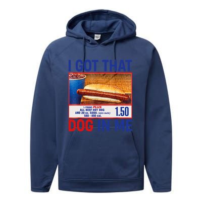 I Got That Dog In Me Funny Hotdogs Combo 4th Of July Dad Mom Performance Fleece Hoodie