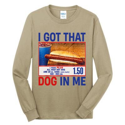 I Got That Dog In Me Funny Hotdogs Combo 4th Of July Dad Mom Tall Long Sleeve T-Shirt