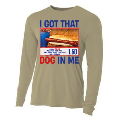 I Got That Dog In Me Funny Hotdogs Combo 4th Of July Dad Mom Cooling Performance Long Sleeve Crew