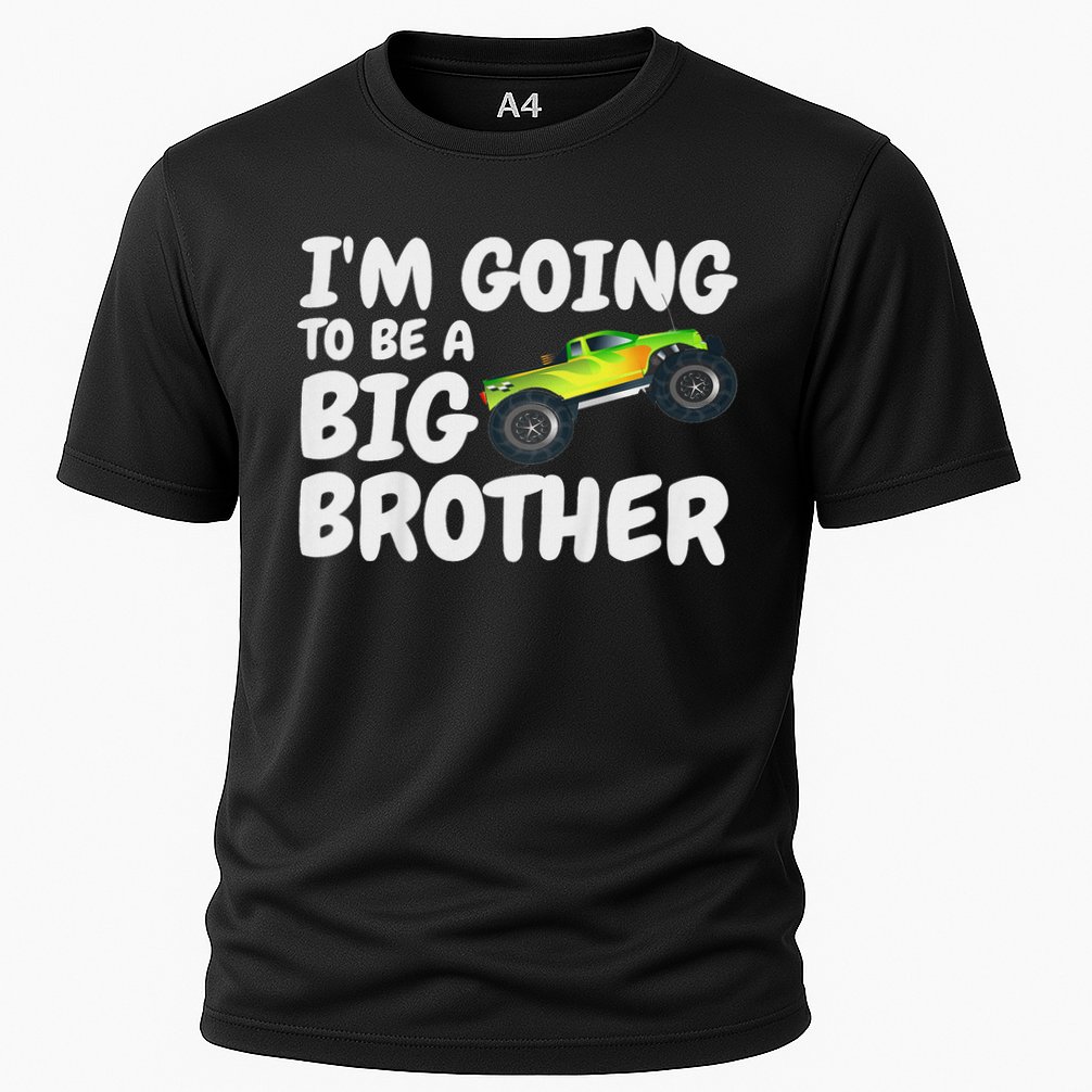 I'm Going To Be A Big Brother Announcement Monster Truck Car Cooling Performance Crew T-Shirt