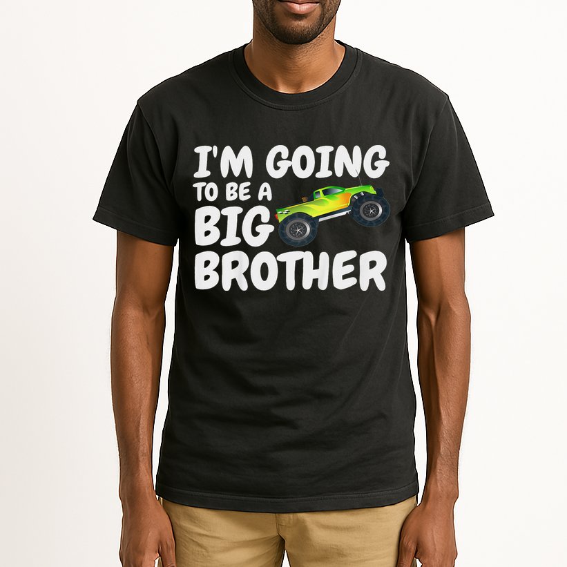 I'm Going To Be A Big Brother Announcement Monster Truck Car Tall T-Shirt