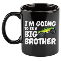 I'm Going To Be A Big Brother Announcement Monster Truck Car 11oz C Handle Ceramic Mug