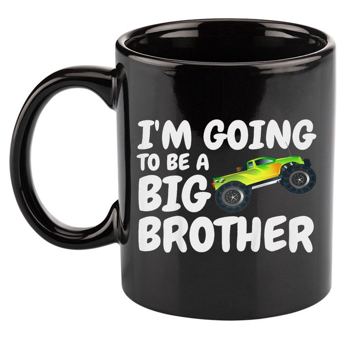 I'm Going To Be A Big Brother Announcement Monster Truck Car 11oz C Handle Ceramic Mug