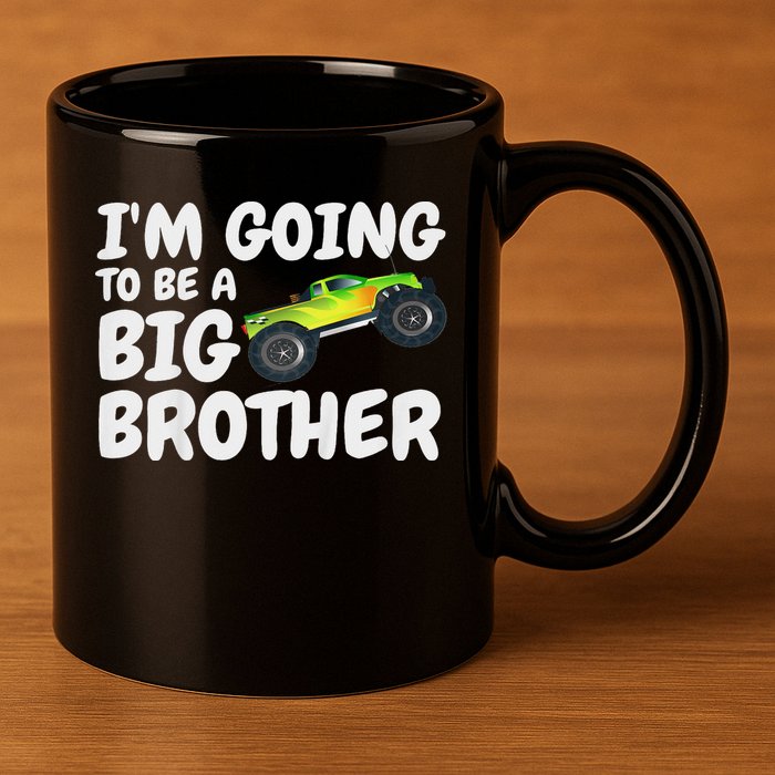 I'm Going To Be A Big Brother Announcement Monster Truck Car 11oz C Handle Ceramic Mug