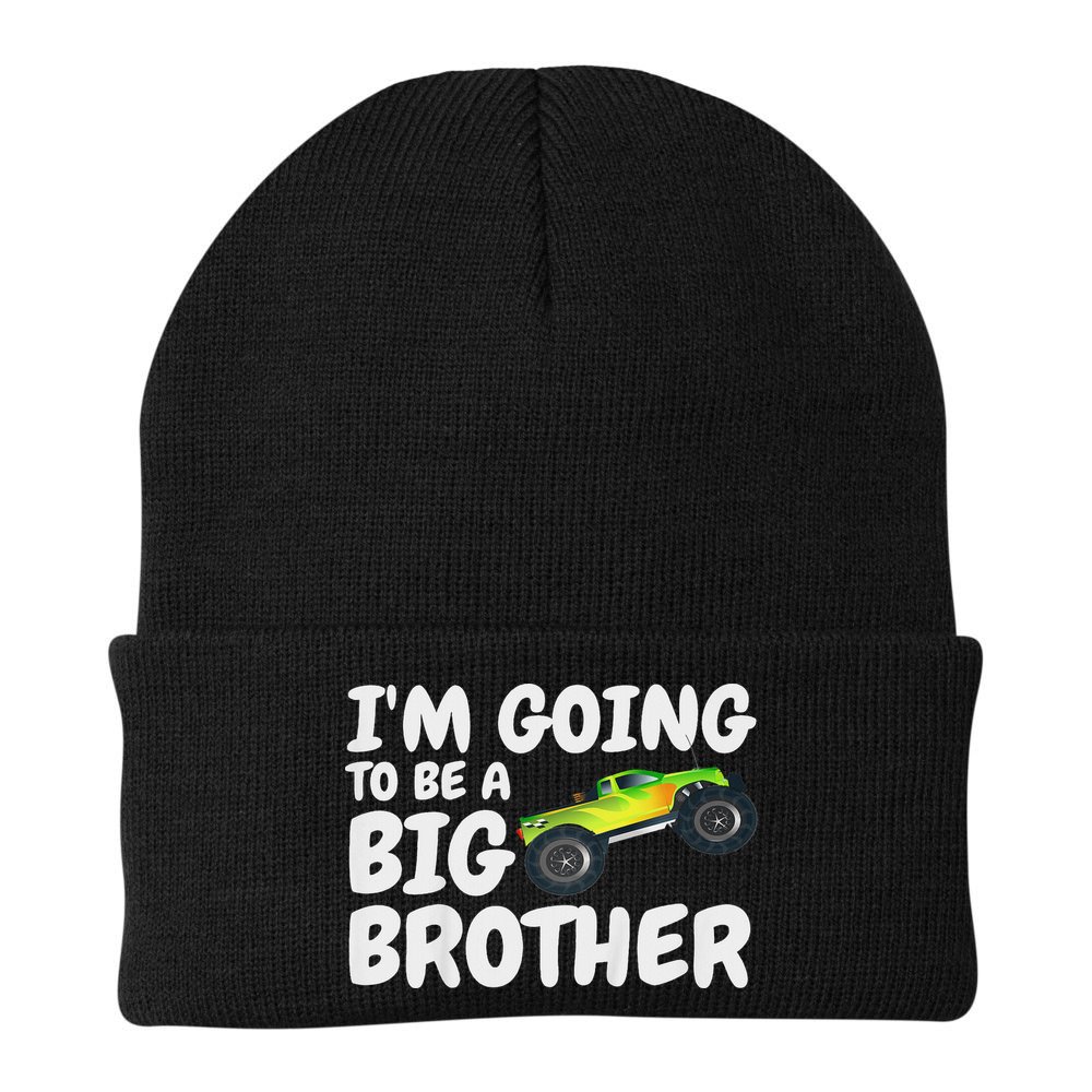 I'm Going To Be A Big Brother Announcement Monster Truck Car Beanie