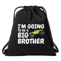 I'm Going To Be A Big Brother Announcement Monster Truck Car Drawstring Bag