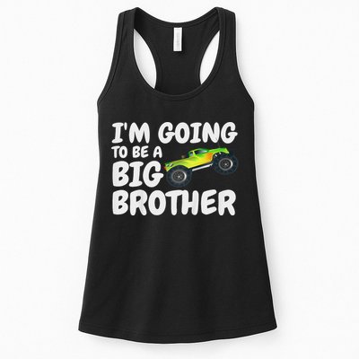 I'm Going To Be A Big Brother Announcement Monster Truck Car Womens Tank Top