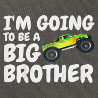 I'm Going To Be A Big Brother Announcement Monster Truck Car Cotton Canvas Backpack