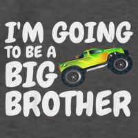 I'm Going To Be A Big Brother Announcement Monster Truck Car Vector Backpack