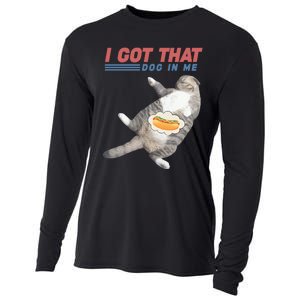 I Got That Dog In Me Retro Funny Cat Cooling Performance Long Sleeve Crew