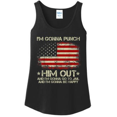 I'm Gonna Punch Him Out I'm Gonna Go To Jail Nancy Pelosi Ladies Essential Tank