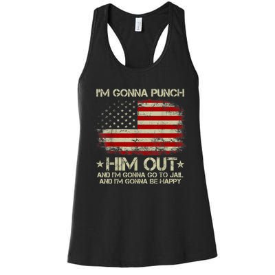 I'm Gonna Punch Him Out I'm Gonna Go To Jail Nancy Pelosi Women's Racerback Tank