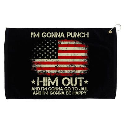 I'm Gonna Punch Him Out I'm Gonna Go To Jail Nancy Pelosi Grommeted Golf Towel