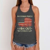 I'm Gonna Punch Him Out I'm Gonna Go To Jail Nancy Pelosi Women's Knotted Racerback Tank