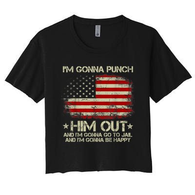 I'm Gonna Punch Him Out I'm Gonna Go To Jail Nancy Pelosi Women's Crop Top Tee