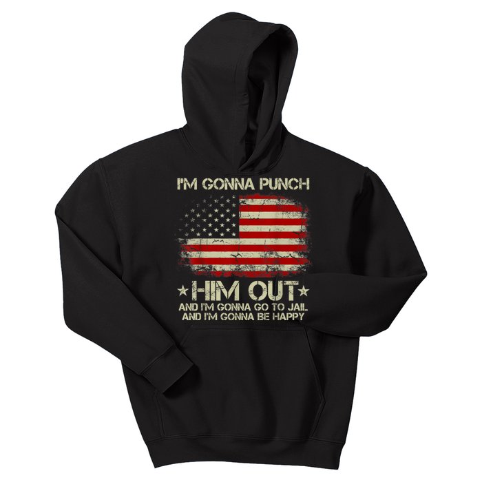 I'm Gonna Punch Him Out I'm Gonna Go To Jail Nancy Pelosi Kids Hoodie