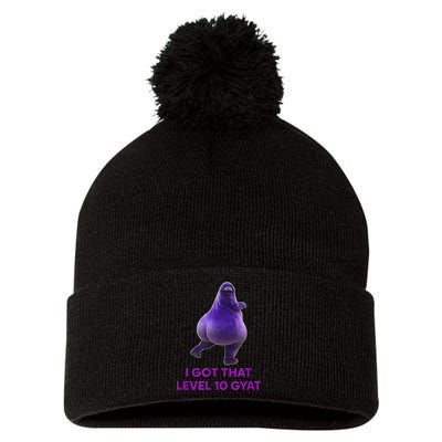 I Got That Level 10 Gyat Gyatt Meme Funny Gift Pom Pom 12in Knit Beanie