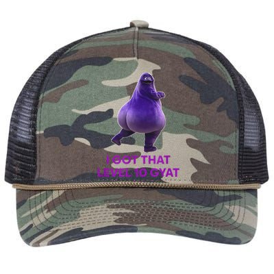 I Got That Level 10 Gyat Gyatt Meme Funny Gift Retro Rope Trucker Hat Cap