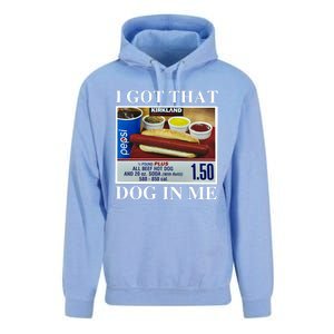 I Got That Dog In Me Keep 150 Dank Meme Costco Hot Dog Combo Unisex Surf Hoodie