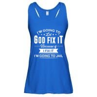 I'm Going To Let God Fix It Because If I Fix It Ladies Essential Flowy Tank