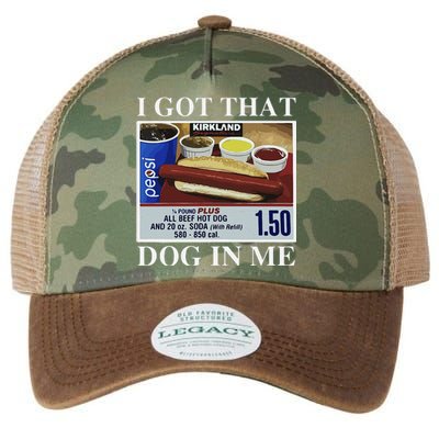 I Got That Dog In Me  Keep 150 Dank Meme Costco Hot Dog Combo Legacy Tie Dye Trucker Hat