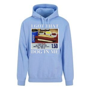 I Got That Dog In Me  Keep 150 Dank Meme Costco Hot Dog Combo Unisex Surf Hoodie