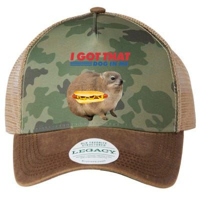 I Got That Dog In Me Hyrax Animal Funny Design Legacy Tie Dye Trucker Hat
