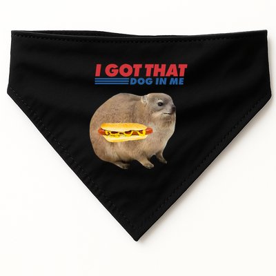 I Got That Dog In Me Hyrax Animal Funny Design USA-Made Doggie Bandana